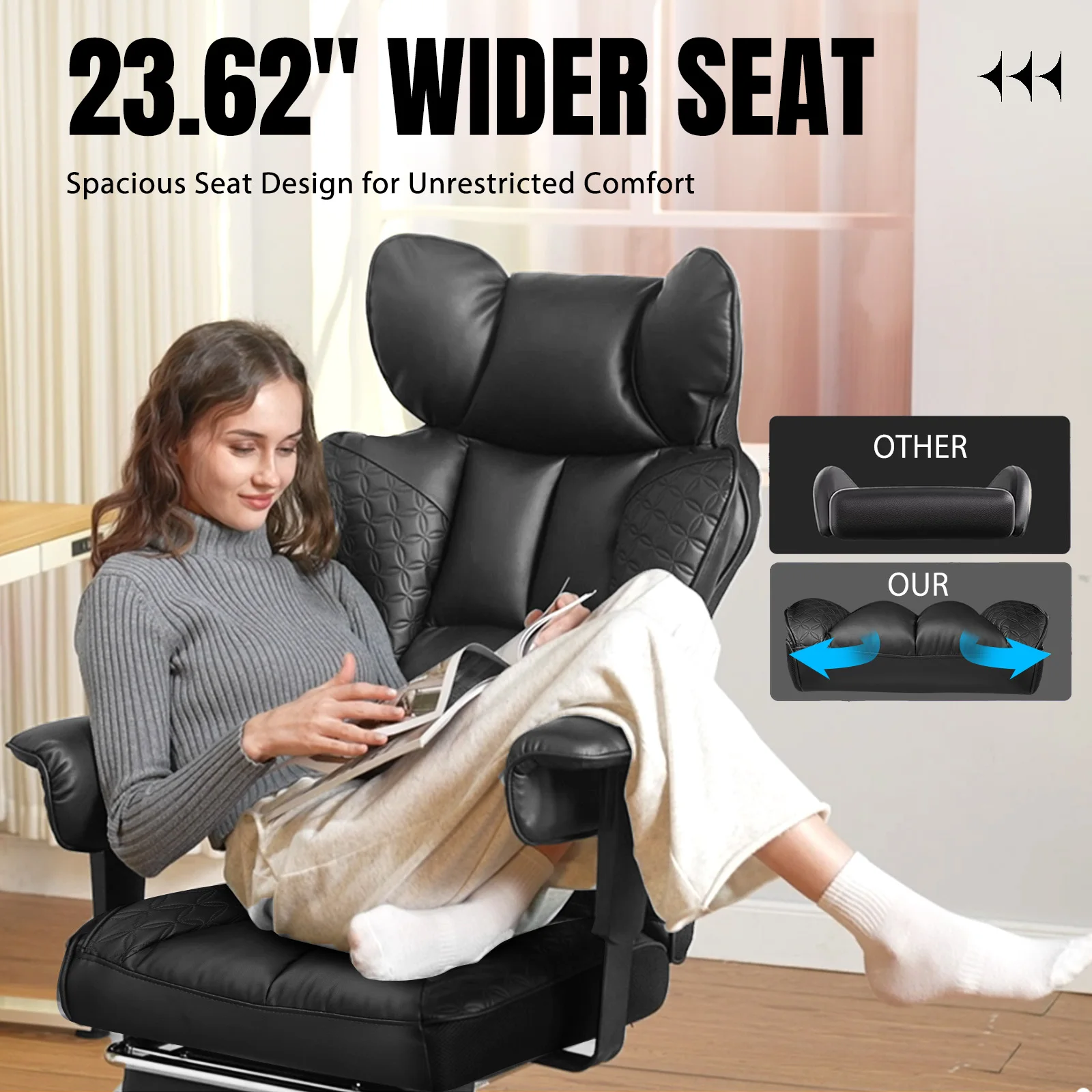 Ergonomic Leather High Back Gaming Chair - Image 6
