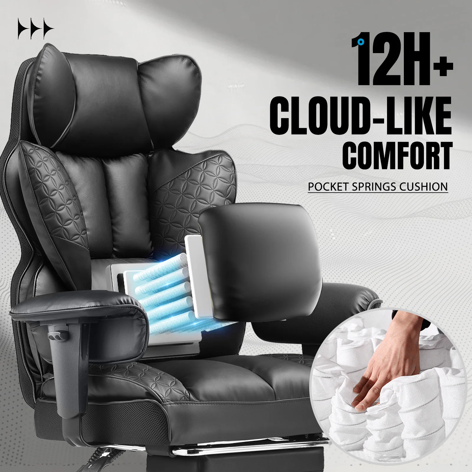 Ergonomic Leather High Back Gaming Chair - Image 4