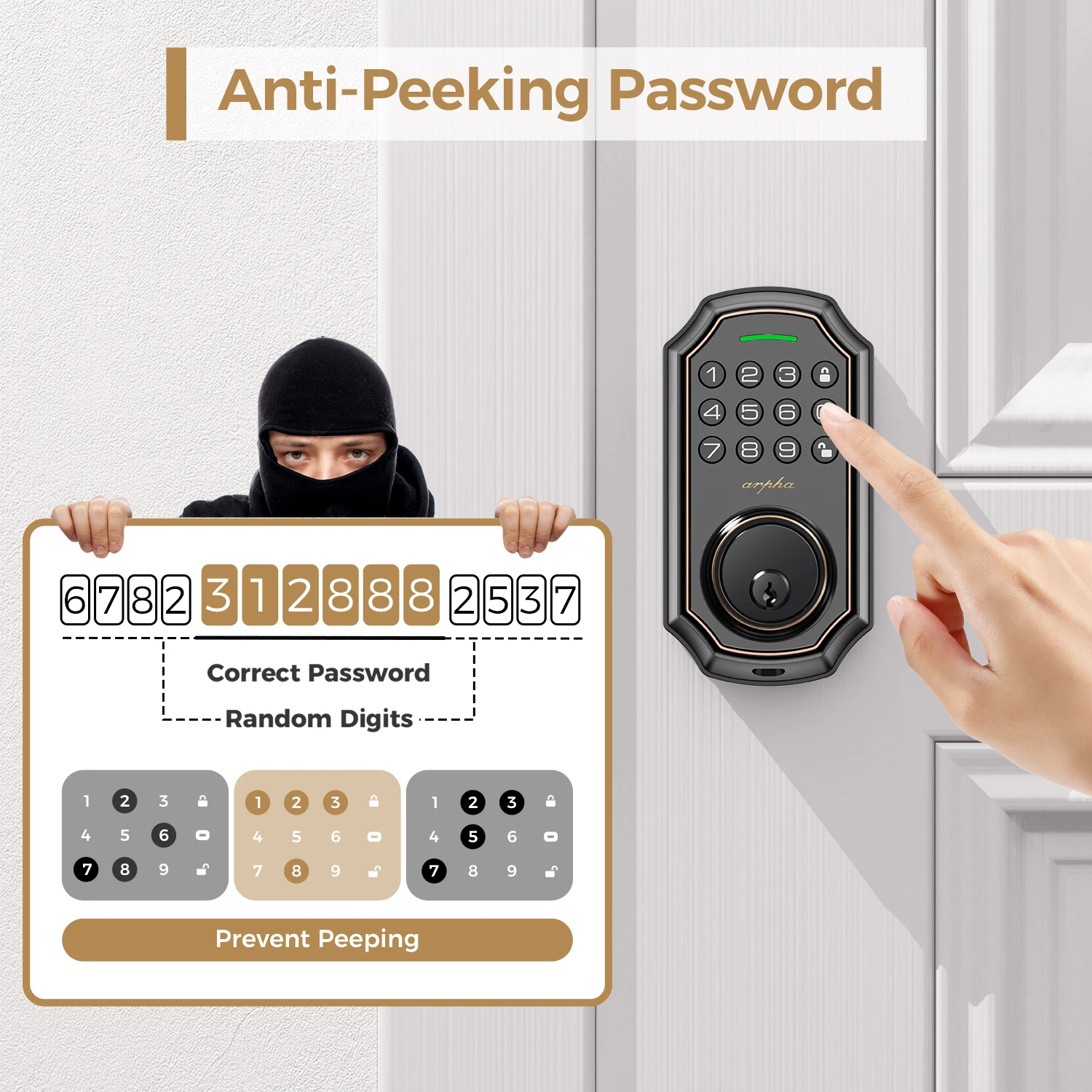 Keyless Entry Electronic Deadbolt WiFi Door Lock - Image 6