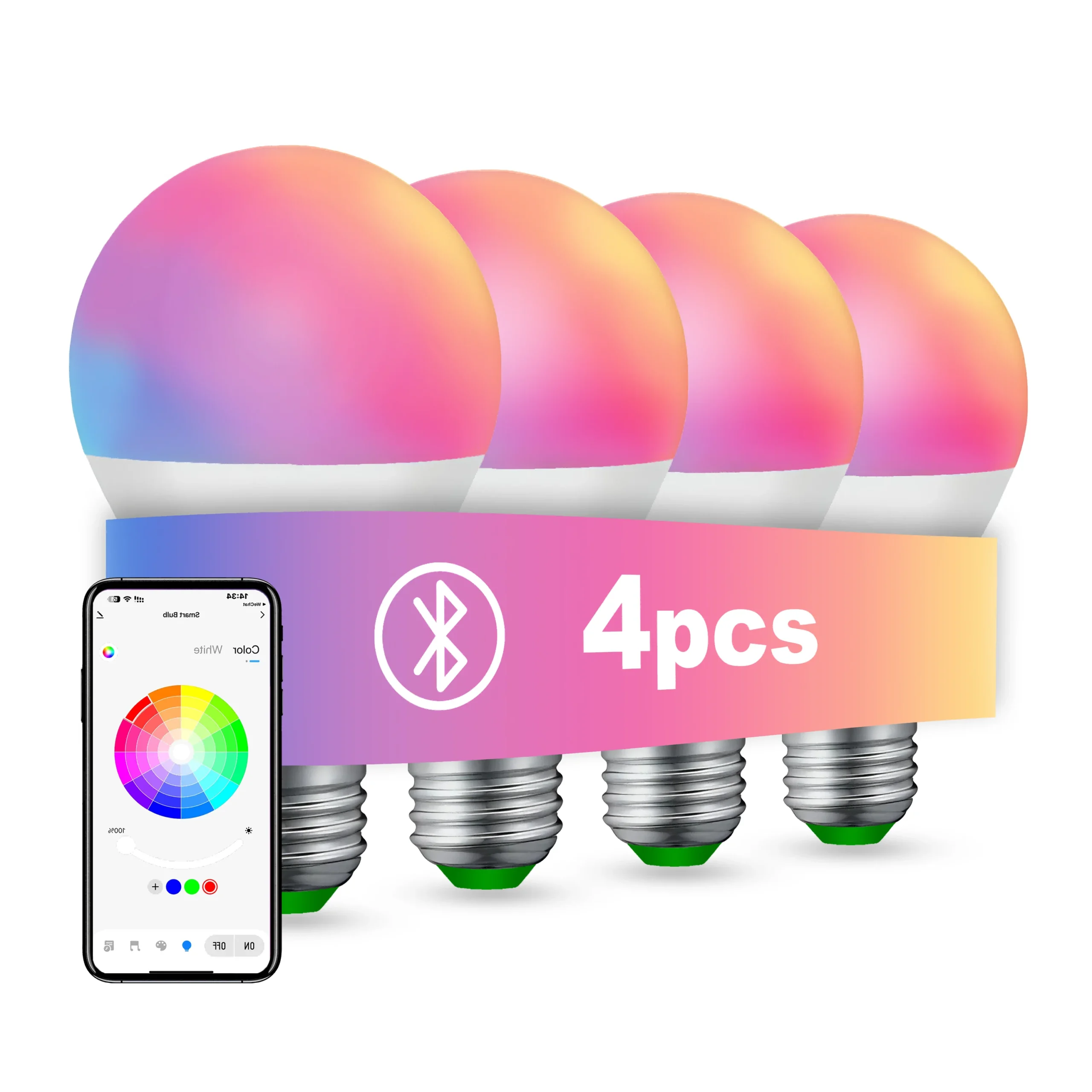 RGB Smart Bulbs, Color Changing Dimmable LED Light - Image 1
