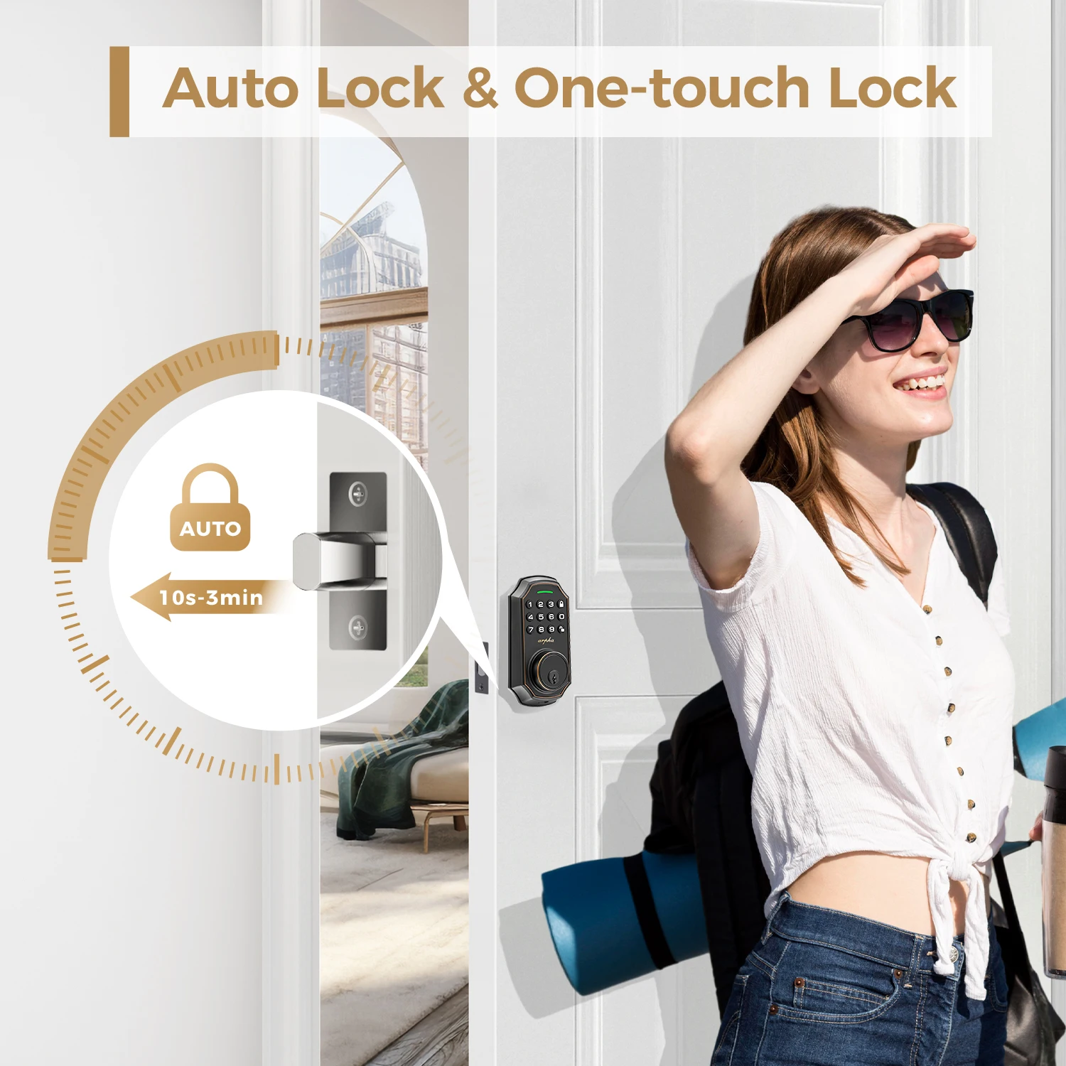Keyless Entry Electronic Deadbolt WiFi Door Lock - Image 4