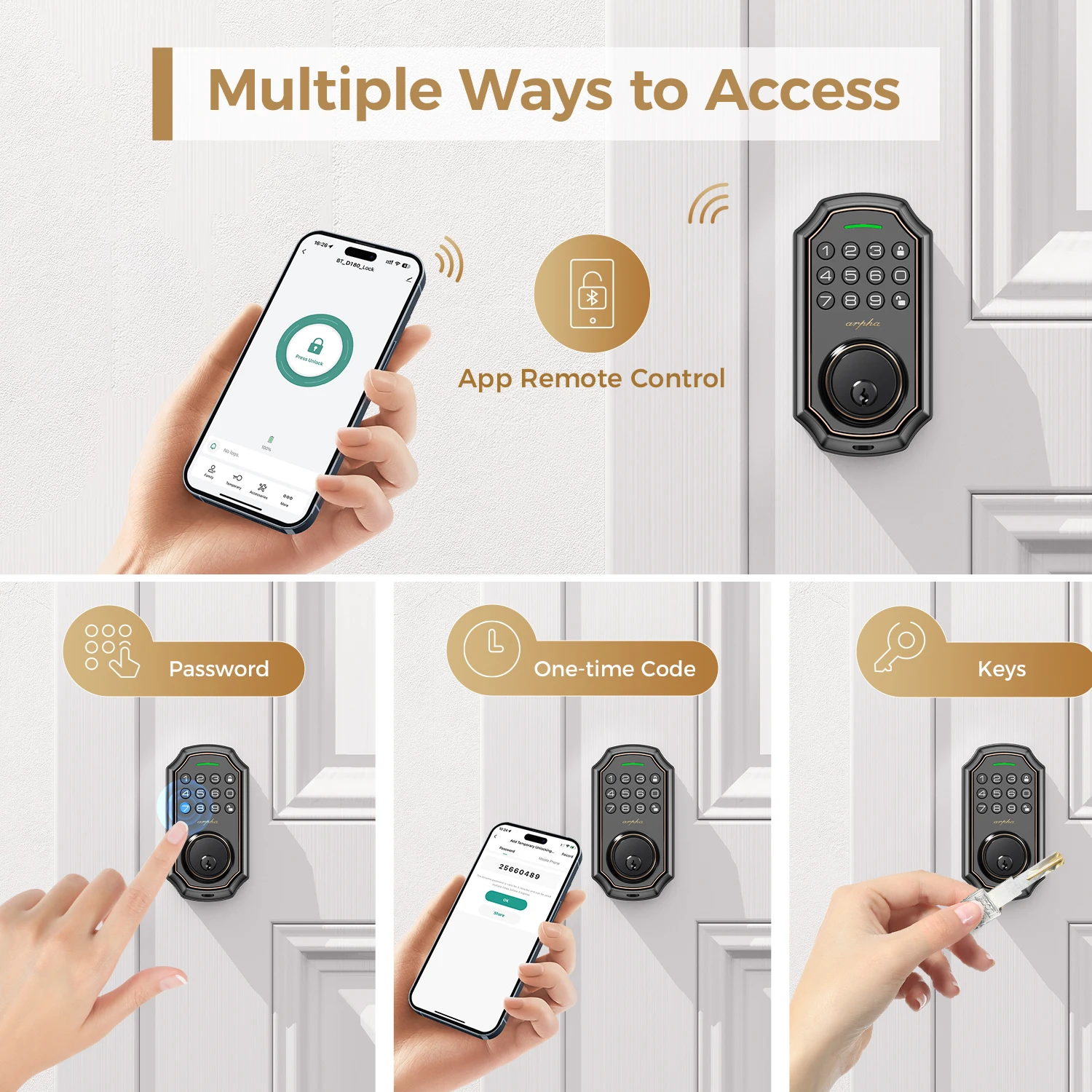 Keyless Entry Electronic Deadbolt WiFi Door Lock - Image 7
