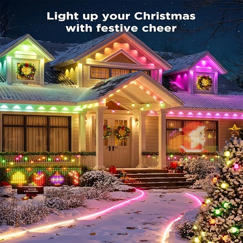 Permanent Smart RGB Outdoor Lights 75 Scene Modes - Image 1