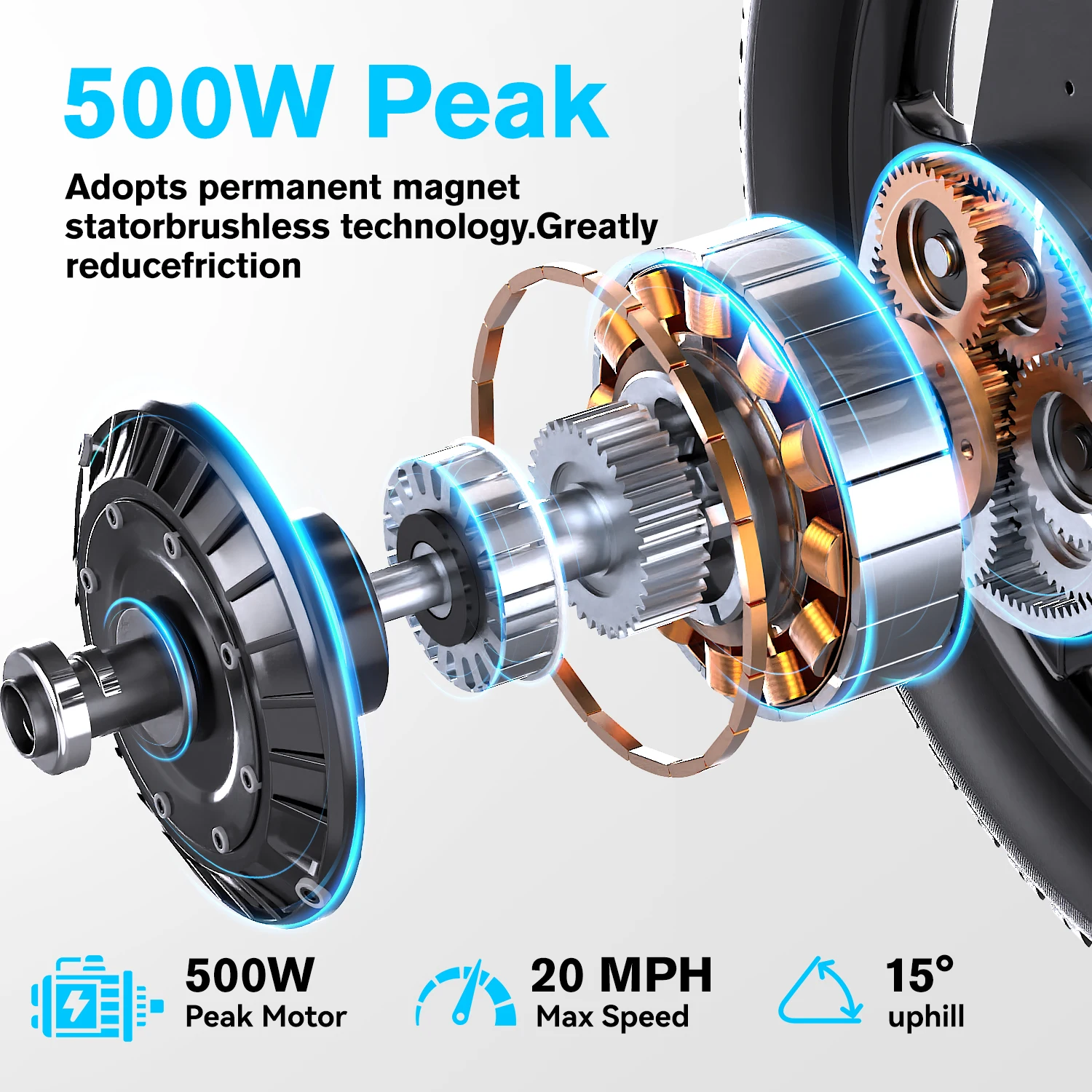 500W 36V Foldable Ultra Light Weight Commuter - Image 2