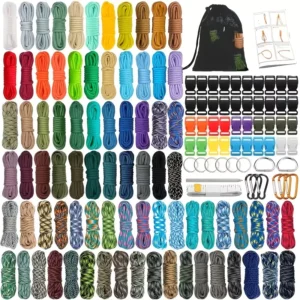 136-Piece Set Multicolor Paracord Rope Kit